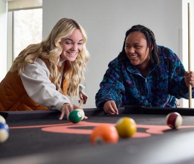 Students Playing Pool